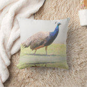 クジャクの鳥 クッション (ブランケット)
