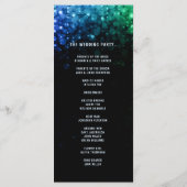 クジャクエレガントカラー照明《写真》ぼけ味結婚式 プログラム (裏面)