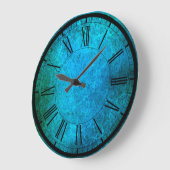クジャクエレガントク色の壁時計 ラージ壁時計 (傾斜)