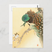 クジャクオンさくらんぼの花の木+大原湖村 – ポストカード (正面/裏面)