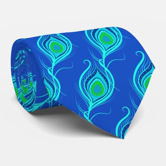 クジャクカラフルフェザーネックタイ ネクタイ (ロール)