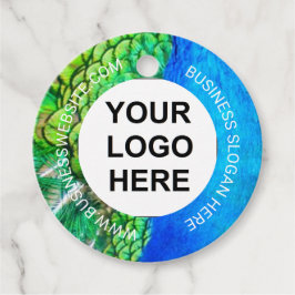 クジャクカラフル羽のテクスチャ フェイバータグ