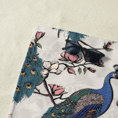 クジャクスタイリッシュと花の花嫁メイド ビーチタオル (インサイチュ)