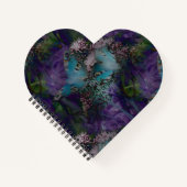 クジャクチョウ,紫のキャファデザイン ノートブック (正面)