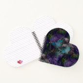 クジャクチョウ,紫のキャファデザイン ノートブック (内部)