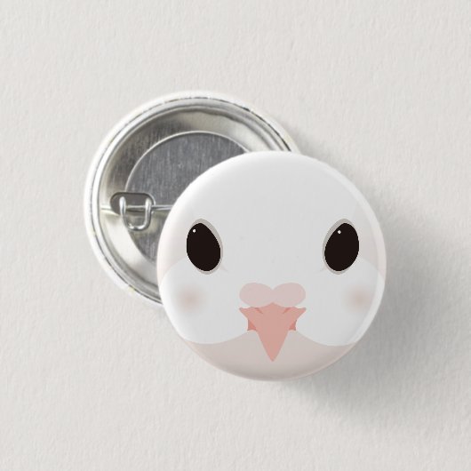 クジャクバト-Fantail pigeon 缶バッジ (正面&裏面)