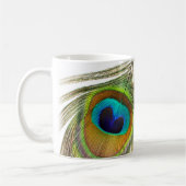 クジャク羽のメイクアップアーティスト コーヒーマグカップ (左)