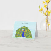 クジャク誇りを持ったカードとして カード (黄色い花)