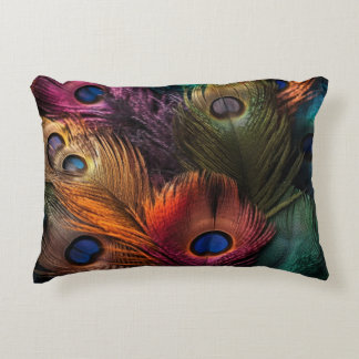 クジャク鮮やかの尻尾のショーケース アクセントクッション