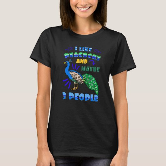 クジャク鳥羽青い動物園 Tシャツ (正面)