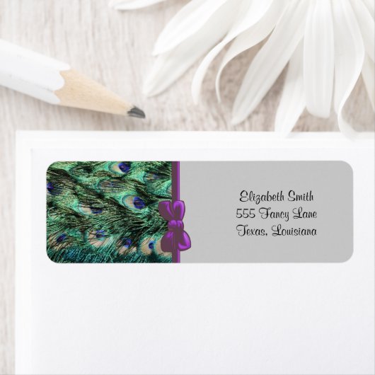 クジャク、クジャク、クジャクの尾、羽根 ラベル (インサイチュ)