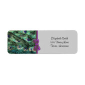 クジャク、クジャク、クジャクの尾、羽根 ラベル (正面)