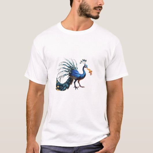 クジャク・シルツデザイン Tシャツ (正面)