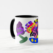 クジャク 楽しい クール マグカップ (正面左)