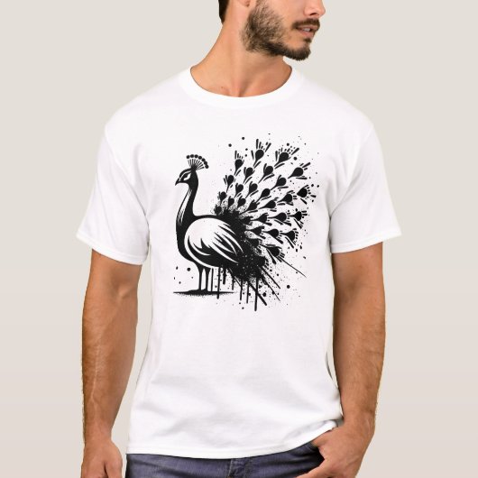 クジャク Tシャツ (正面)