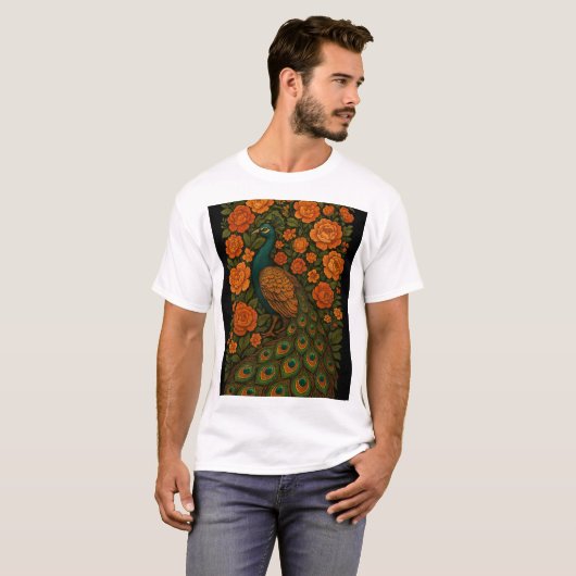 クジャク Tシャツ (正面フル)