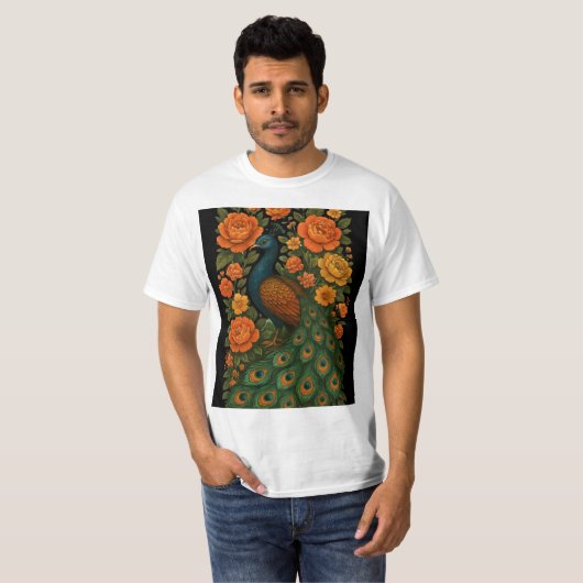 クジャク Tシャツ (正面フル)