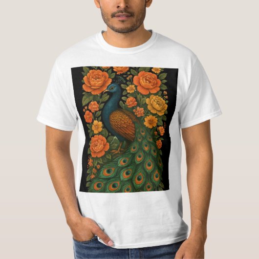 クジャク Tシャツ (正面)