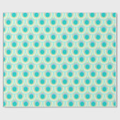 クジャックアクアグリーンブルーパターン(の模様が)あるラップ ラッピングペーパー (フラット)