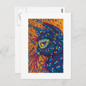 クジャックフェザー猫ルイワーイン ポストカード (正面/裏面)