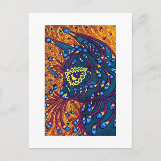 クジャックフェザー猫ルイワーイン ポストカード (正面)