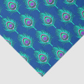 クジャックフェザー、アクアオン深いコバルトブルー 薄葉紙 (詳細)