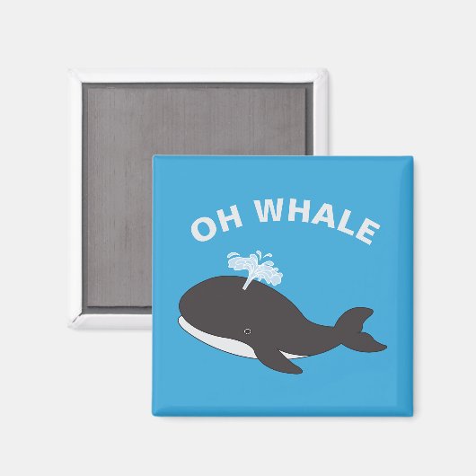 クジラおもしろ海洋生物パンプン マグネット (正面/裏面)