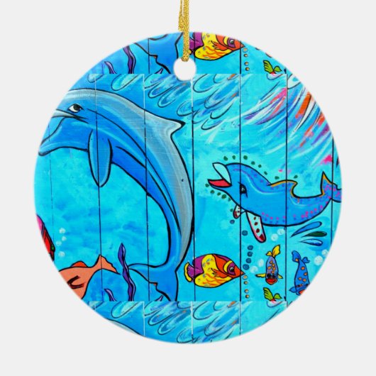 クジラおよびイルカのオーナメント セラミックオーナメント (裏面)