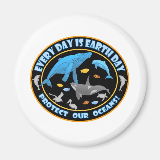 クジラおよびイルカ マグネット (正面)