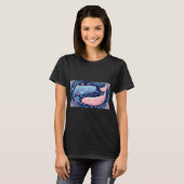 クジラが一緒に創造的に泳ぐ Tシャツ (正面フル)