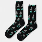 クジラが凄い!おもしろいクジラのパンデザイン ソックス (左)