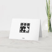 クジラが尾の羽の誕生日カードを振る カード (裏面)