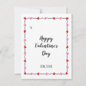 クジラが私のバレンタイン Funny Valentine's Day ノートカード (裏面)
