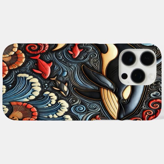 クジラが輝く海 Case-Mate iPhoneケース (裏面 (横))