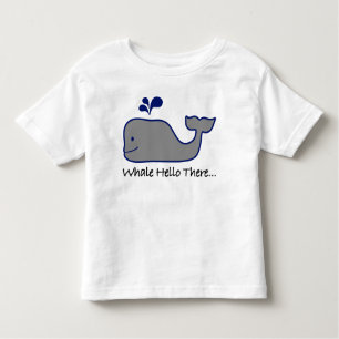 クジラこんにちはそこに トドラーTシャツ