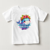 クジラでステイキュートな女の子のTシャツ ベビーTシャツ (正面)