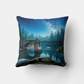 クジラとアフリカ野生動物の日没の二重暴露 クッション (裏面)