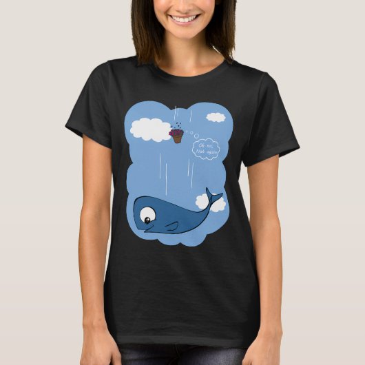 クジラとペチュニア Tシャツ (正面)