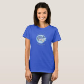 クジラと一緒に泳ぐバブリー Tシャツ (正面フル)