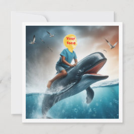 クジラと一緒に泳ごう!, クジラのグリーティングカード カード