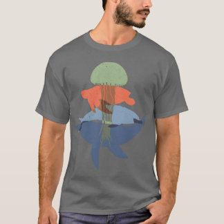 クジラと仲間たちイルカと友達 Tシャツ
