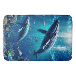 クジラと珊瑚 バスマット