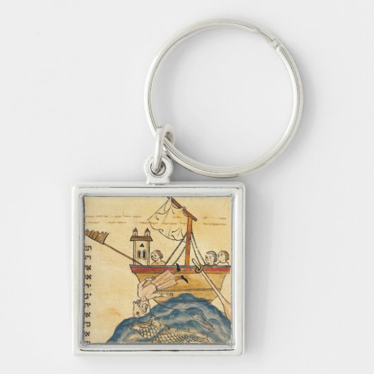 クジラによって食べられるジョナー キーホルダー (正面)