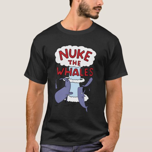 クジラに火を付ける Tシャツ (正面)