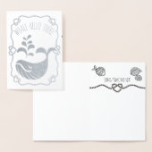 クジラのこんにちはそこにおもしろいで航海のなしゃれのすべての行事 箔カード (ディスプレー)