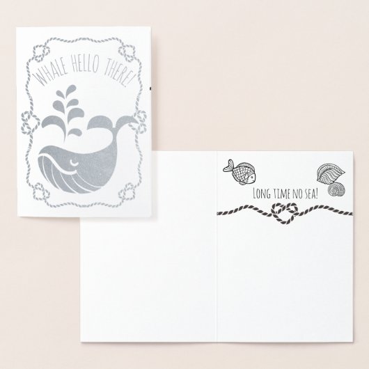 クジラのこんにちはそこにおもしろいで航海のなしゃれのすべての行事 箔カード (ディスプレー)