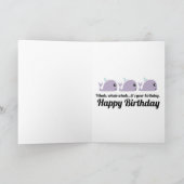 クジラのこんにちはそこに誕生日の女の子-バースデー・カード カード (内部)