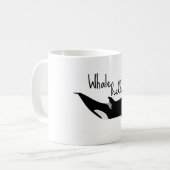 クジラのこんにちはMakaioのマグ コーヒーマグカップ (正面左)