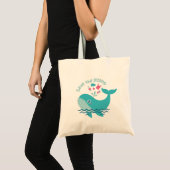 クジラのために海を救おう トートバッグ (正面(商品))