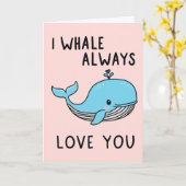 クジラのように大きな愛を込めて、いつだって愛してる カード (黄色い花)